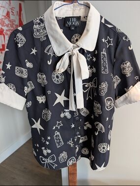 Kawaii Print Blouse, size M